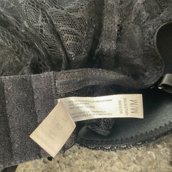 Blush Black negligé With Lace Bodice Size M - Picture 7 of 7